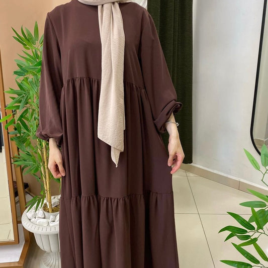 Baby Doll Abaya in Brown